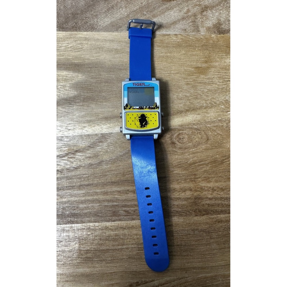 Vintage 90s Disney Dick Tracy Detective Tiger Electronics Watch‎ Blue Tested